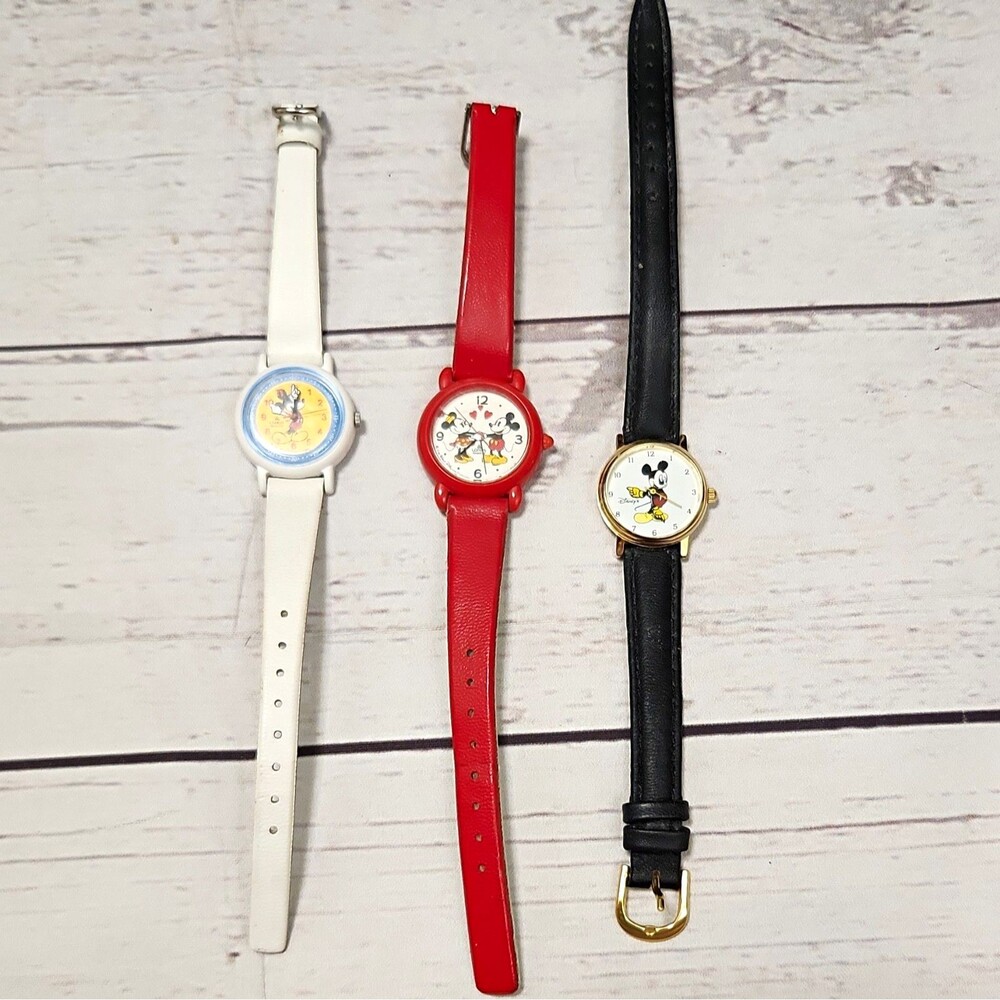 Lot Of 3 Mickey Mouse Watches